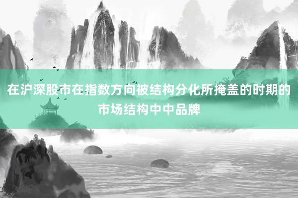 在沪深股市在指数方向被结构分化所掩盖的时期的市场结构中中品牌
