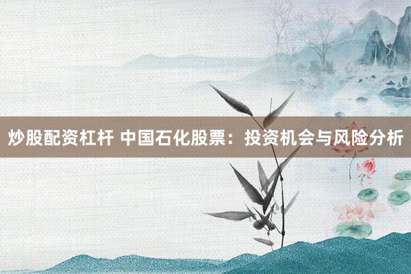 炒股配资杠杆 中国石化股票：投资机会与风险分析